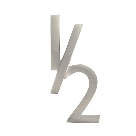 Architectural Mailboxes Brass 4 inch Floating House Letter Satin Nickel Half 3582SN-HALF